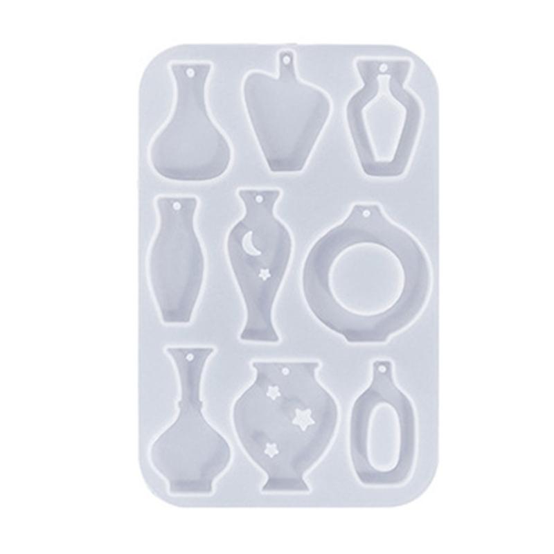 Crystal Resin Silicone Mold Geometric Mushroom Cloud Shaped Pendant Molds for Earrings Listing Ornament Making Charm DIY