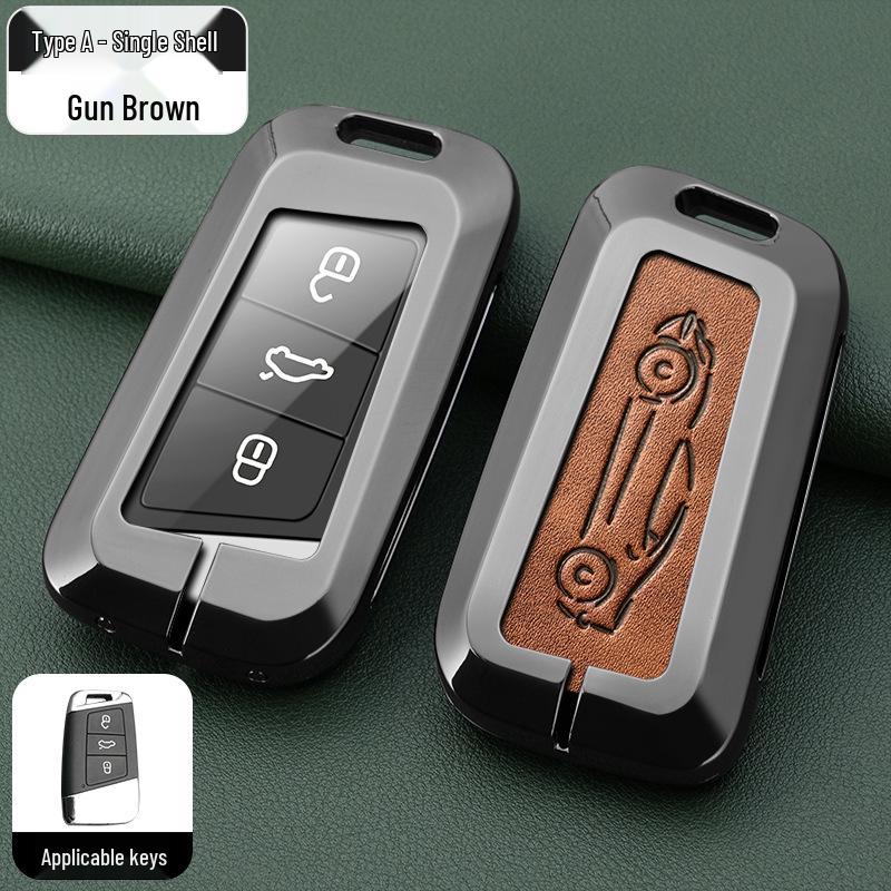 Metal Key Shell for Volkswagen Models: New Sagitar, Lavida Plus, Tayron, Tuon, Tiguan L, Bora, Magotan