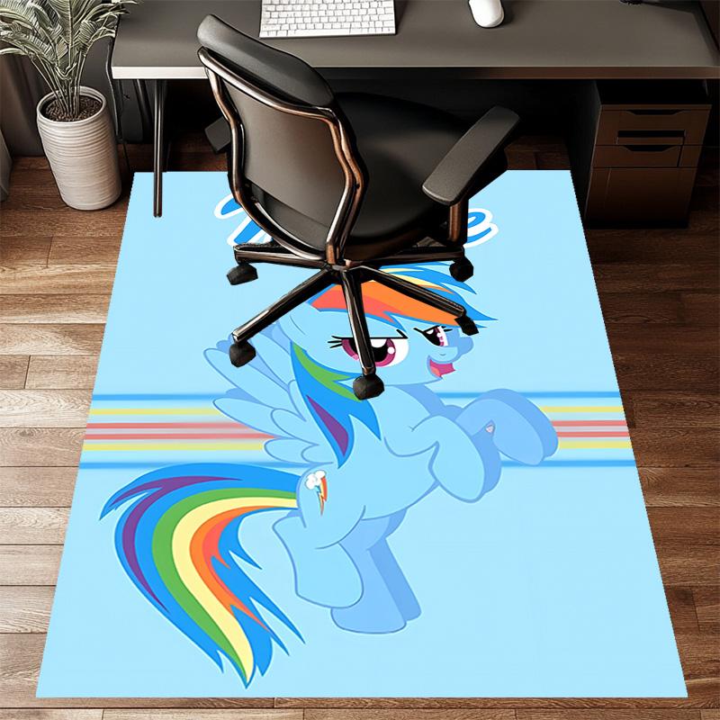 Custom My Little Pony Mat Personalized Name, Polyester Washable Indoor Entryway Rug, Gift for Christmas, Easter, Thanksgiving Day