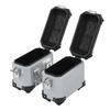 Motorcycle Side Case Aluminum Alloy 18L Hardshell with Support Rack Lock Handle Saddlebag Box for Helmet Luggage Silver