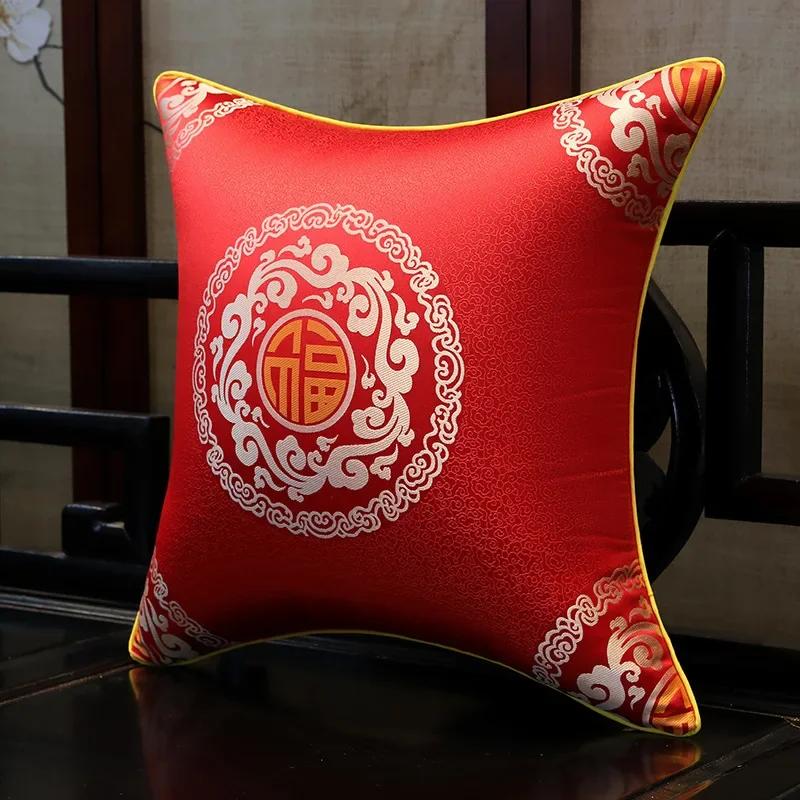 35x50cm/45x45cm Jacquard Plant Bamboo Cushion Cover Chinese Light Luxury Tassels Pillow Covers Decorative Green Black Home Decor