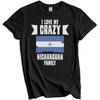 Ich liebe meine verrückte nicaraguanische Familie Lustiges Nicaragua-Flaggen-T-Shirt