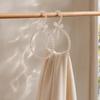 2pcs Imitation Pearl Round Shape Scarf Hanger Decorative Non-Slip Necktie Clothes Hanger Space Saving Rustproof