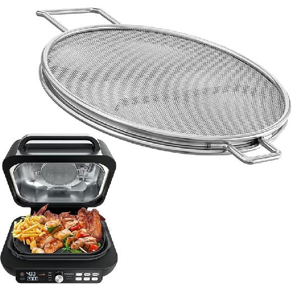 Защитный экран от брызг для Ninja Foodi IG651, Сменная сетка от брызг из нержавеющей стали, Аксессуары для аэрогриля для Ninja Foodi Smart XL Pro 7-в-1, для использования внутри помещения 1PCS(Splatter Shield only