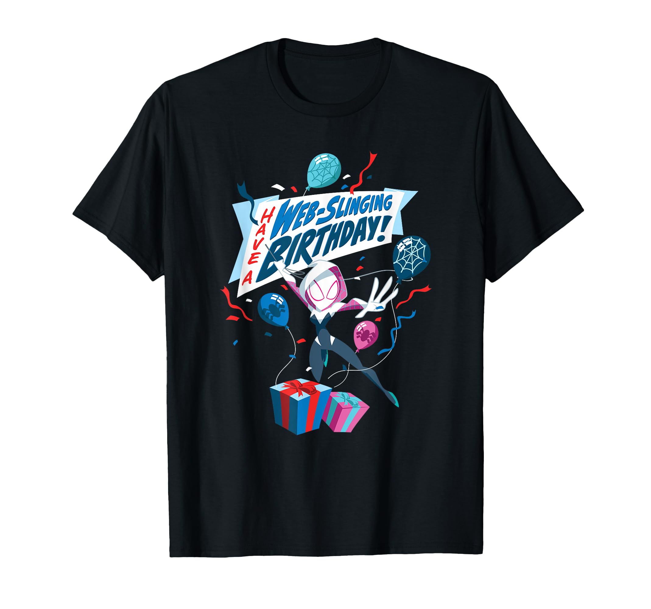 

Marvel Ghost Spider-Man Gwen Stacy Have a Web-Slinging Birthday T-Shirt