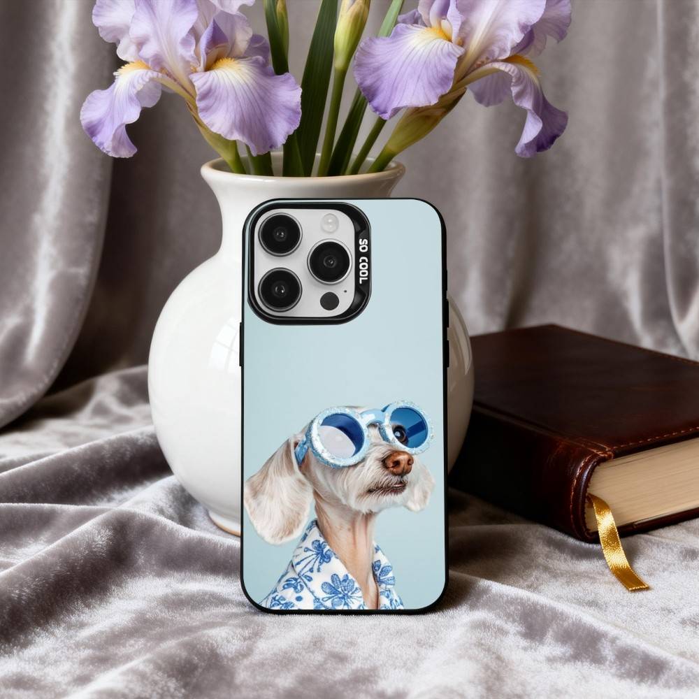 F-Funny A-Animal D-Dog-G Phone Case For iPhone17,16,15,14,13,12,11 Plus,Pro Max Black Candy Silver Phone Case