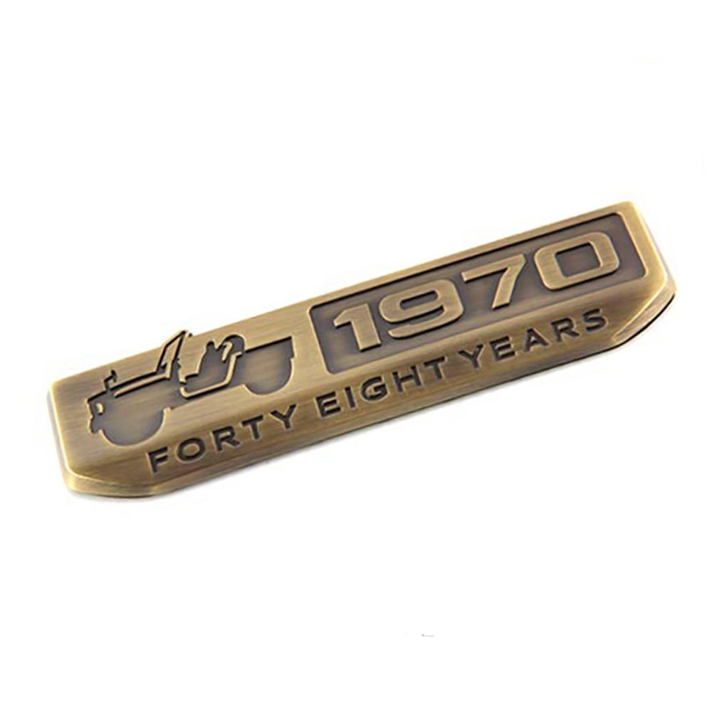 Logo Auto Marchio Commemorativo 1970 Adesivo Metallico 3D Per 2007 -2021 Jimny JB23 JB43 JB64 JB74w Accessori