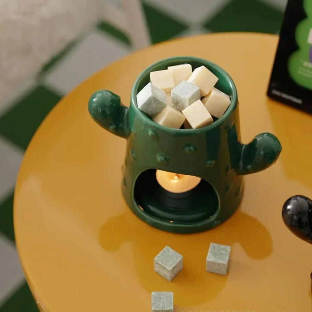 Cactus Ceramic Aromatherapy Stove Essential Oil Heating Furnace Wax Melting Furnace Incense Ornaments Household Incense Burners
