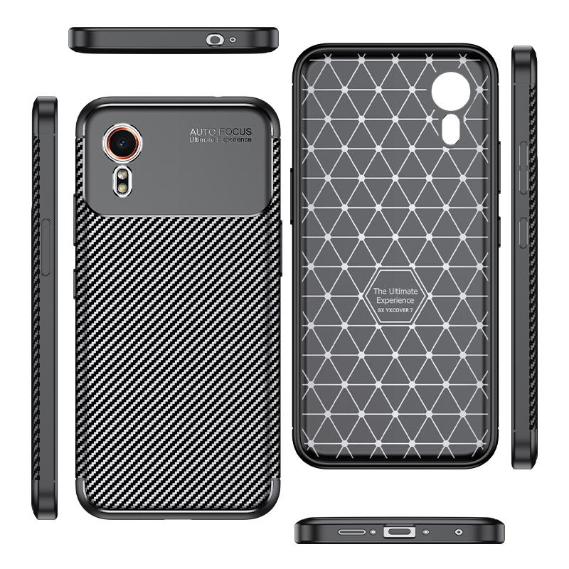 

TPU Case for Samsung Galaxy Xcover7 Anti-Scratch Carbon Fiber Texture Phone Cover A