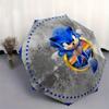 Sonic The Hedgehog Movie Poster Sticker Decal Laptop Water Bottle Car Window Wall Decoration Umbrella, Cute Umbrella with Cute Design, Portable 3-Fold