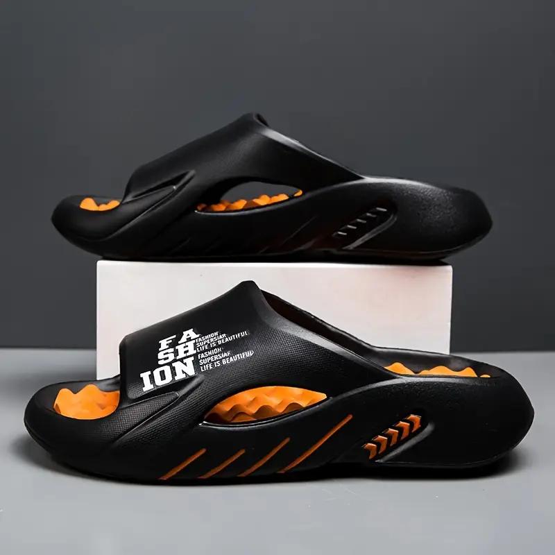 Plus Size Men's EVA Slippers Stylish Color Block Open Toe Breathable Chunky Non Slip Durable Anti Daily Footwear Size36-49