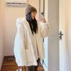 Eco-friendly Fur Coat Women's Winter New Hooded Thickened Fur Integrated Lamb Wool Medium and Long Plush Coat