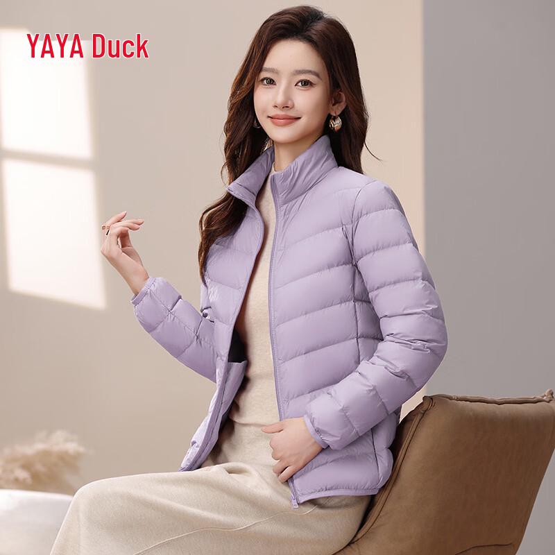 

YAYA Women s Lightweight 90% Duck Down Stand Collar Jacket XL