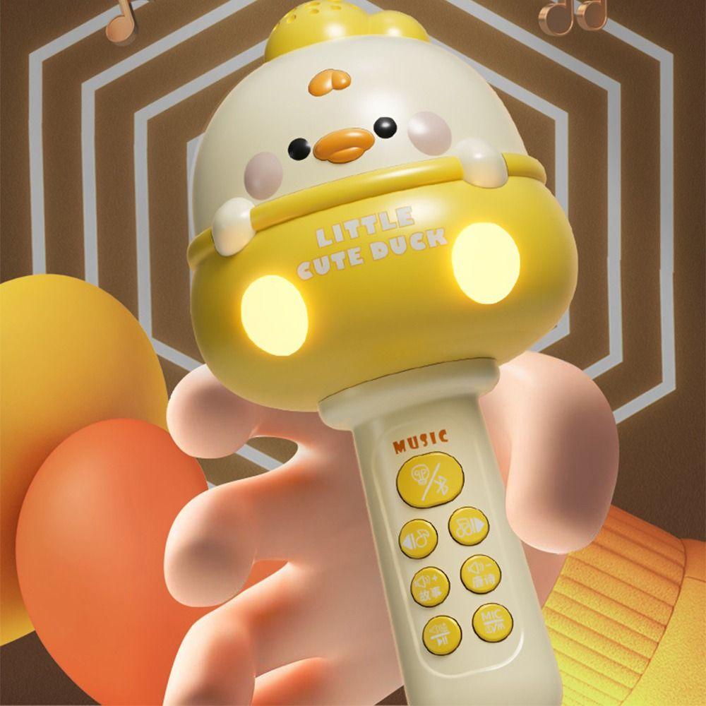 Bluetooth Cartoon Microphone Toy Cute Musical Toys Musical Instruments Kid Singing Mic Home Use