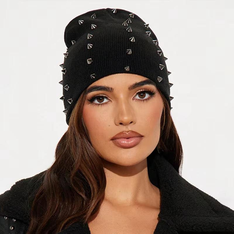 

1pc Warm Versatile Rhinestone Embellished Beanie,Punk Style Knit Warm Couple Hat with Diamond,Suitable for Valentine s Day,party белый