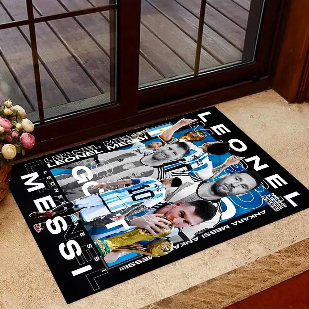 Tappeto da Pavimento Tappeto da Ufficio Celebrazione Messi dell'Argentina Perfetto per Ingresso Soggiorni Balcone Corridoio Tappeto Antiscivolo Decora Uffici
