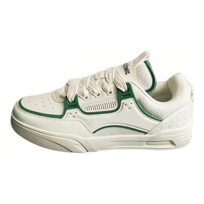 Aojie Sneakers Comode Versatili Ammortizzanti Resistenti all'Usura Basse da Uomo Bianche Verdi 112418040-8