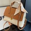 Soft Leather Woven Pattern Handbag Women Satchel Large Capacity Casual Storage Totes Saffiano Female Shoulder Crossbody Bags
