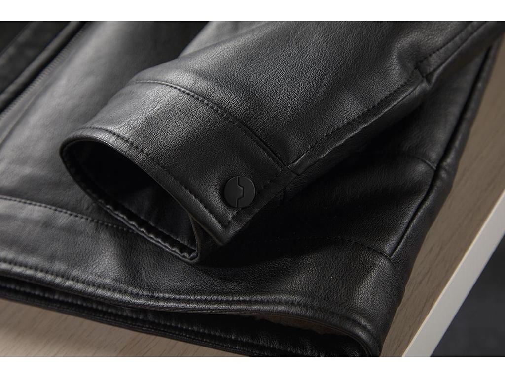 Men's Leather Jacket for Winter and Autumn - Thick Velvet Lining, Casual & Warm 