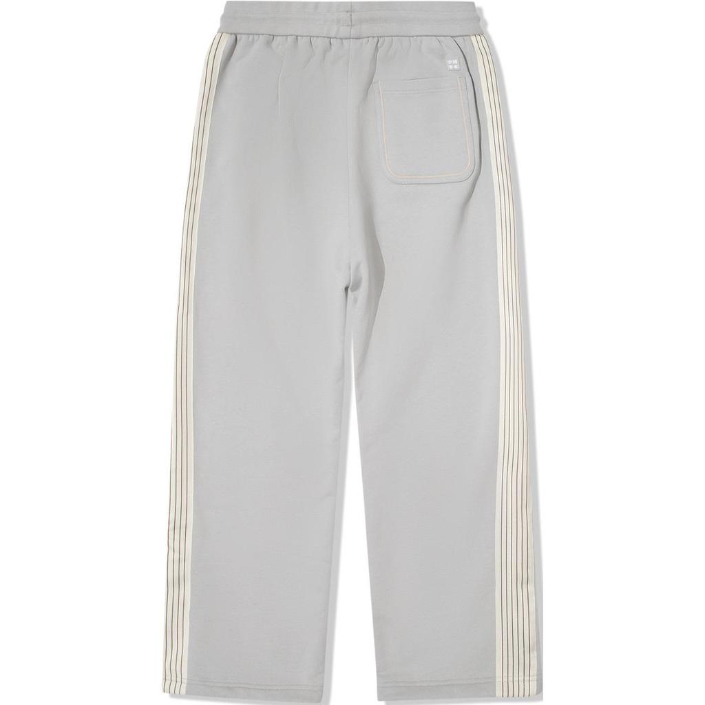Li Ning X Keh Forme Collaboration Trendy Sports Series Comfortable Simple Straight Leg Lace Up Loose Casual Pants Unisex Pants Light-Gray AKLUE05-2