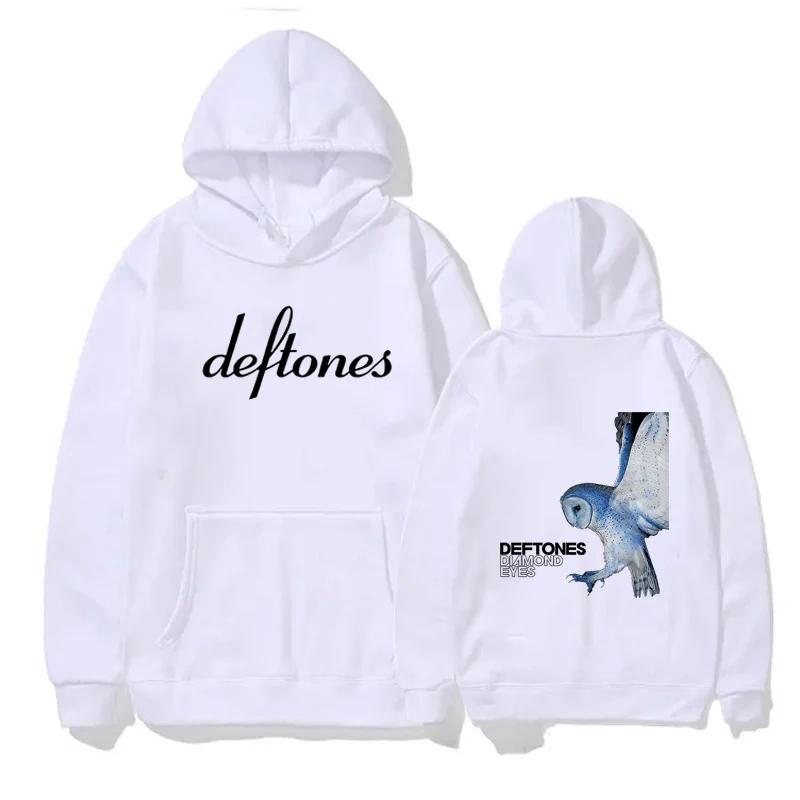 2025 Deftones Hoodie Autumn Winter Casual Loose O-Neck Long Sleeve Hoodie Men Women Fashionable Warm Fleece Sweatshirts Unisex