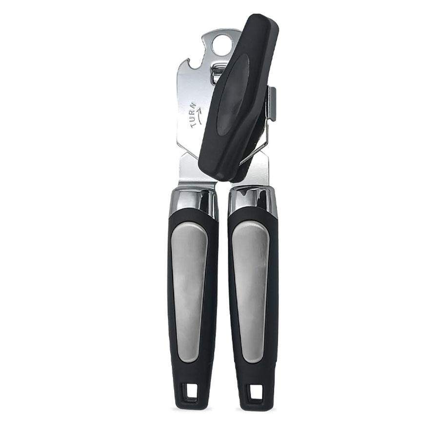 Can Opener Manual, Handheld Strong Heavy Duty Stainless Steel Can Opener, Can Openers with Multifunctional Bottle Opener