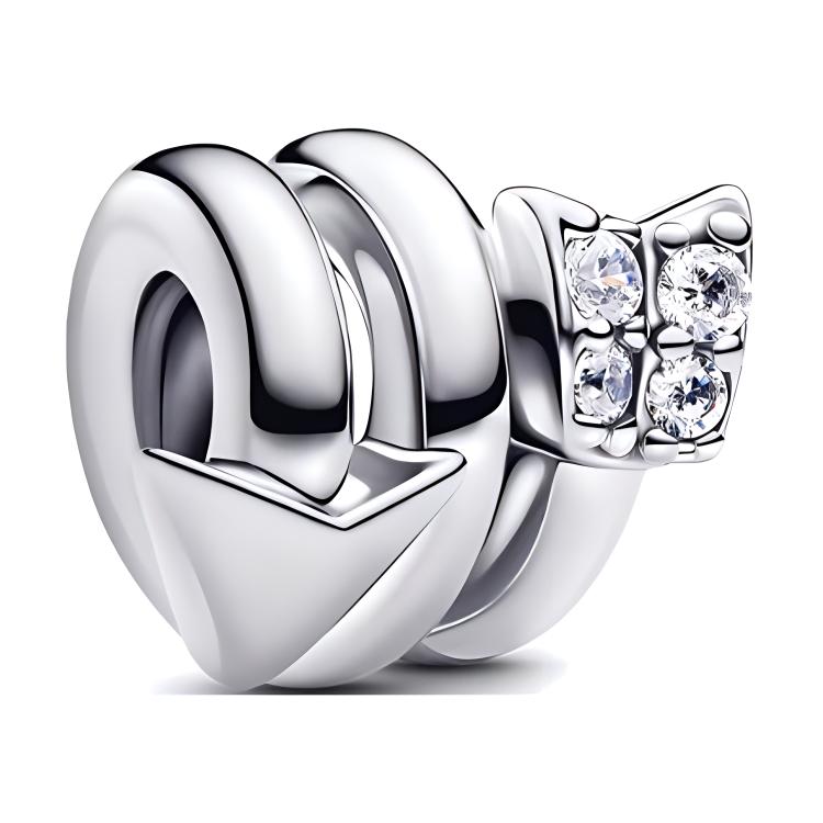 Pandora Solid Color Cupid Spiral Arrow Design Pendant Women pendant Silver 793665C01 Box