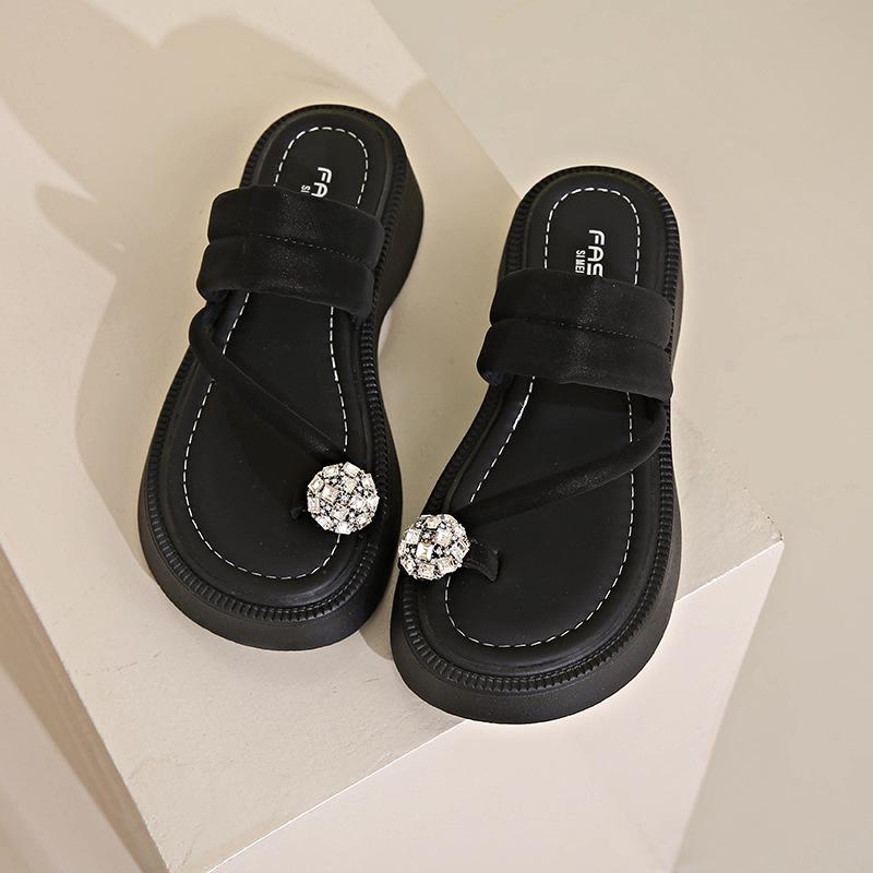 

[Customized] H227 sandals women s 2025 new summer popular all-match outer wear thick-soled soft-soled heightening Mori Sheiping 40