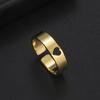 Customized Name Letter Heart Shaped Couple Ring Stainless Steel Simple Love Open Adjustable Ring Fashion Couple Gift