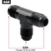EVIL ENERGY 6AN Male Flare Tee Fitting Adapter T Union Aluminum Black