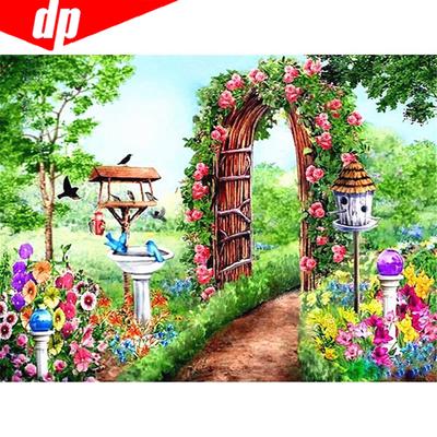 Diamant Malerei Landschaft Diamant Mosaik Garten Voll Platz Strass Bild Diamant Stickerei