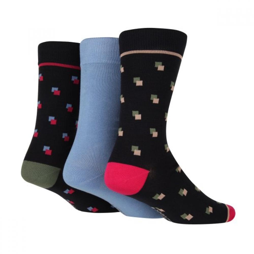 Sock Shop Men S Navy Square Pattern Bamboo SockS Set Navy