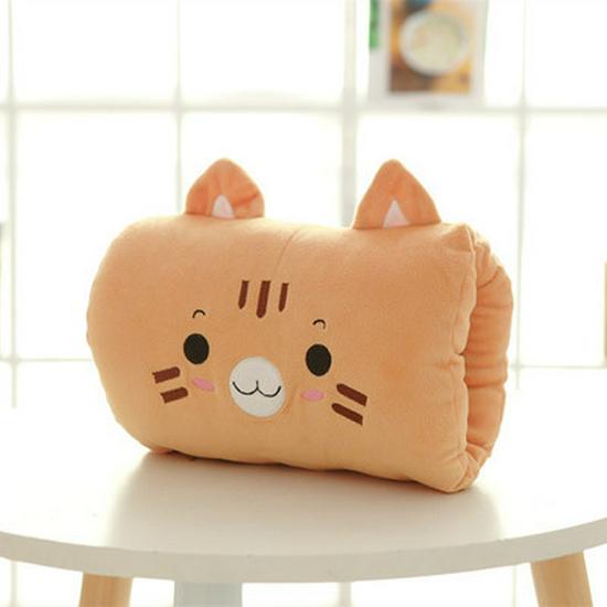 Cartoon USB Heated Plush Hand Warmer Pillow - Removable, Washable, No Water Required