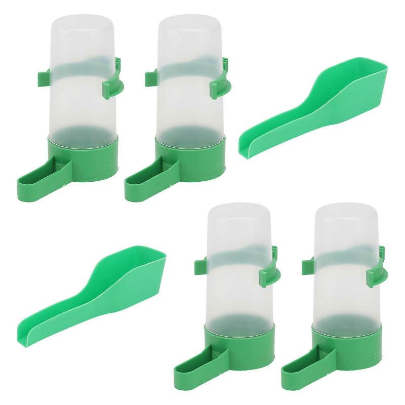 Papageienfutterautomat Automatische Wassermaschine Haustierpflege Spritzschutz Verschleißfestigkeit 1 Satz Grün