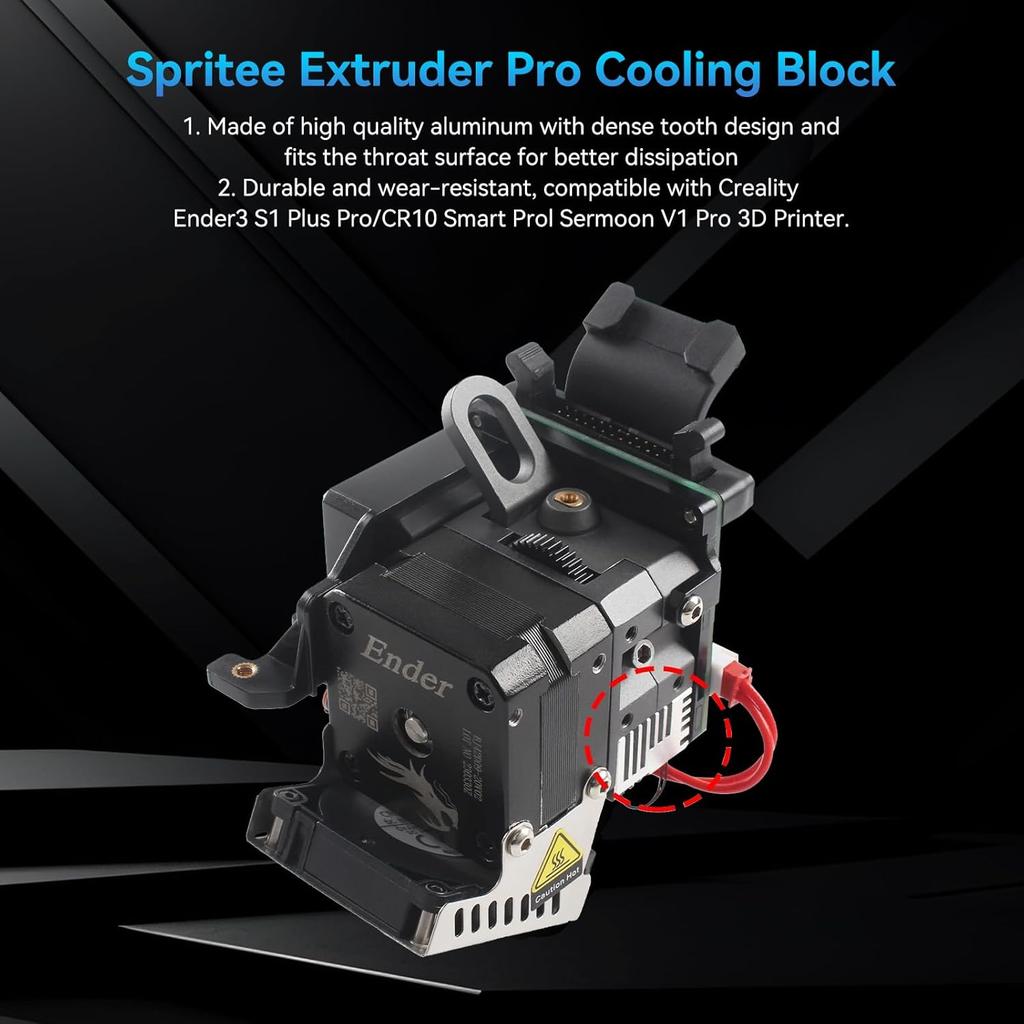 Ender 3 S1 Heatsink xirbbo 3D Printer Aluminum Heat Sinks, Hot End Replacement Parts for Creality Sprite Extruder Ender-3 S1/ Pro/Plus, CR-10 Smart