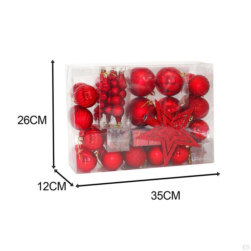 60 Stück Weihnachts-Dekokugeln Baumschmuck Xmas Deko für Restaurant Frühling
