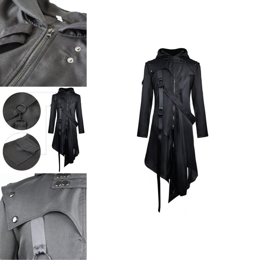 Eleganter Gothic Schwalbenschwanzmantel für Herren Perfektes Cosplay-Kostüm Halloween-Uniform