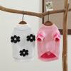 Pet Autumn and Winter Flower Sweater Soft Round Neck Base Sweaters Knitted Sweater Pet Coat Dog Clothes for Small Dogs