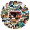 Forest Camping Stickers Cartoon Hiking Outdoor Scenery Decals for Laptop Luggage DIY Decoration 50pcs Set