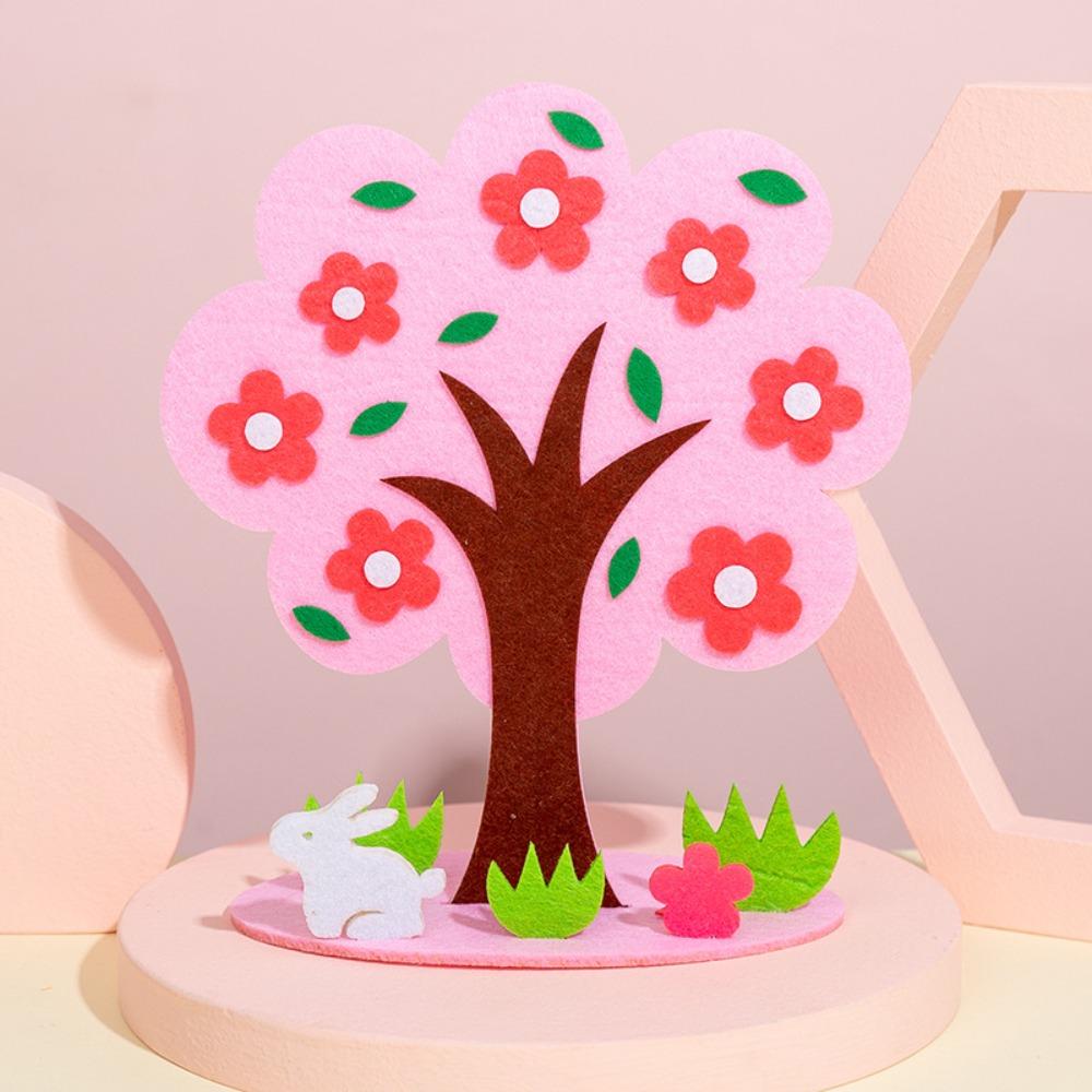 Vibrant Colors Felt Tree Kit Non-Woven Fabric Kids Puzzle Toy DIY Craft Kit Kindergarten Education