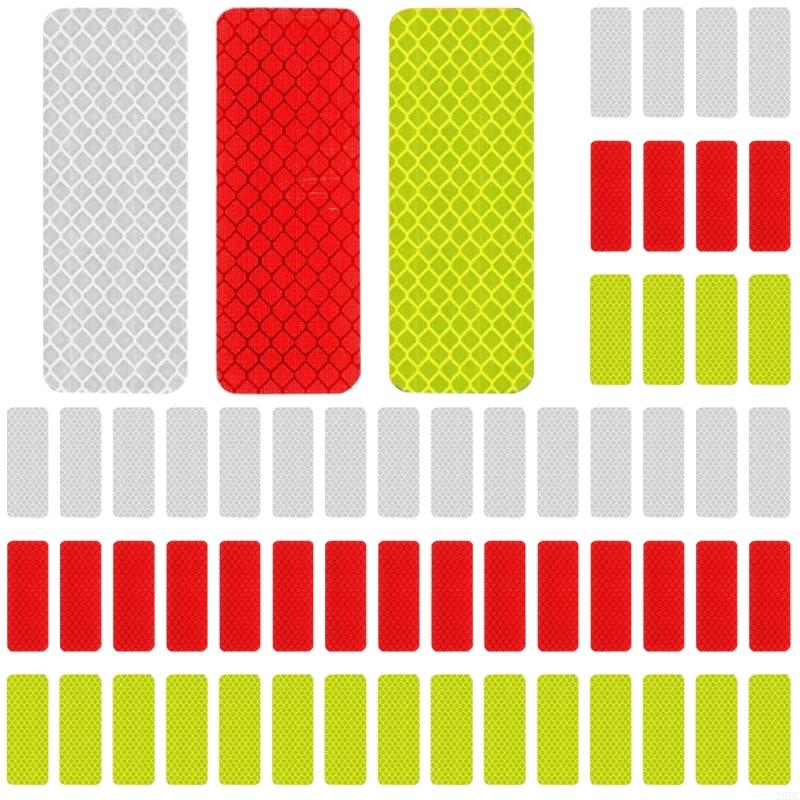 SelfAdhesive Watertight Reflective Night Safety Bikes Frame Sticker Reflectors