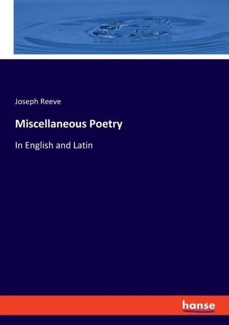 Libro Miscellaneous Poetry : In English and Latin