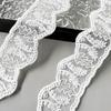 White Organza Beads Embroidery Wavy Barcode Clothing Cuffs Waist Jewelry Decorative Accessories Lace Accessories