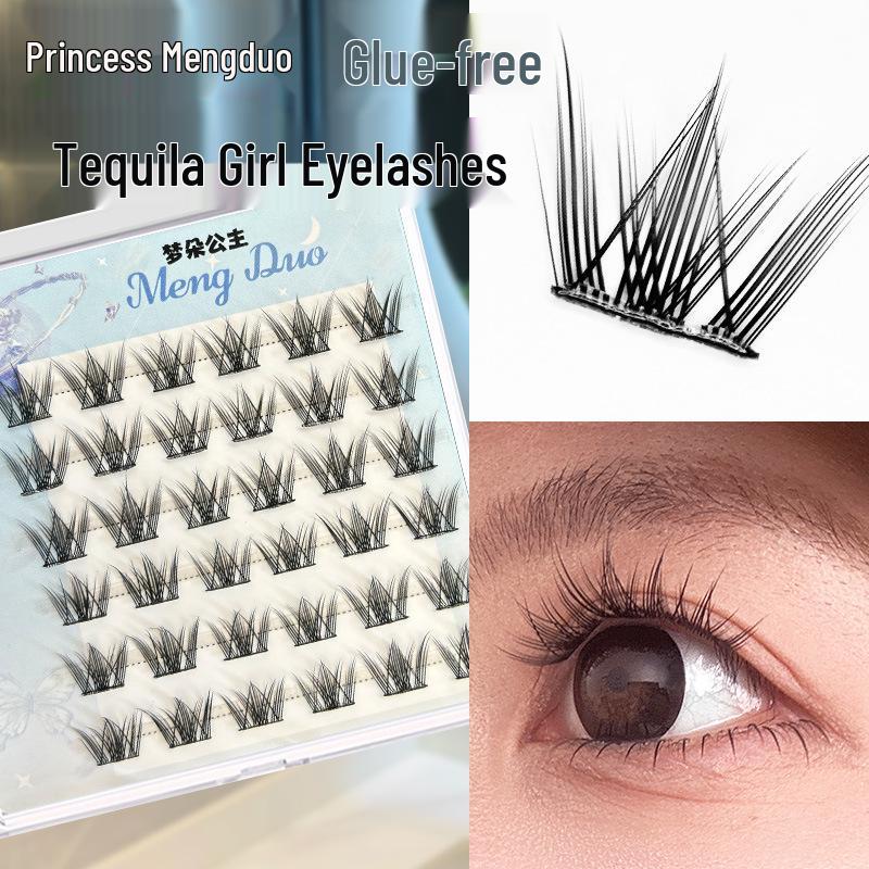 

Mengduo Agave Girl Self-Adhesive Eyelash Extensions - Natural, Thick, Glue-Free Clusters