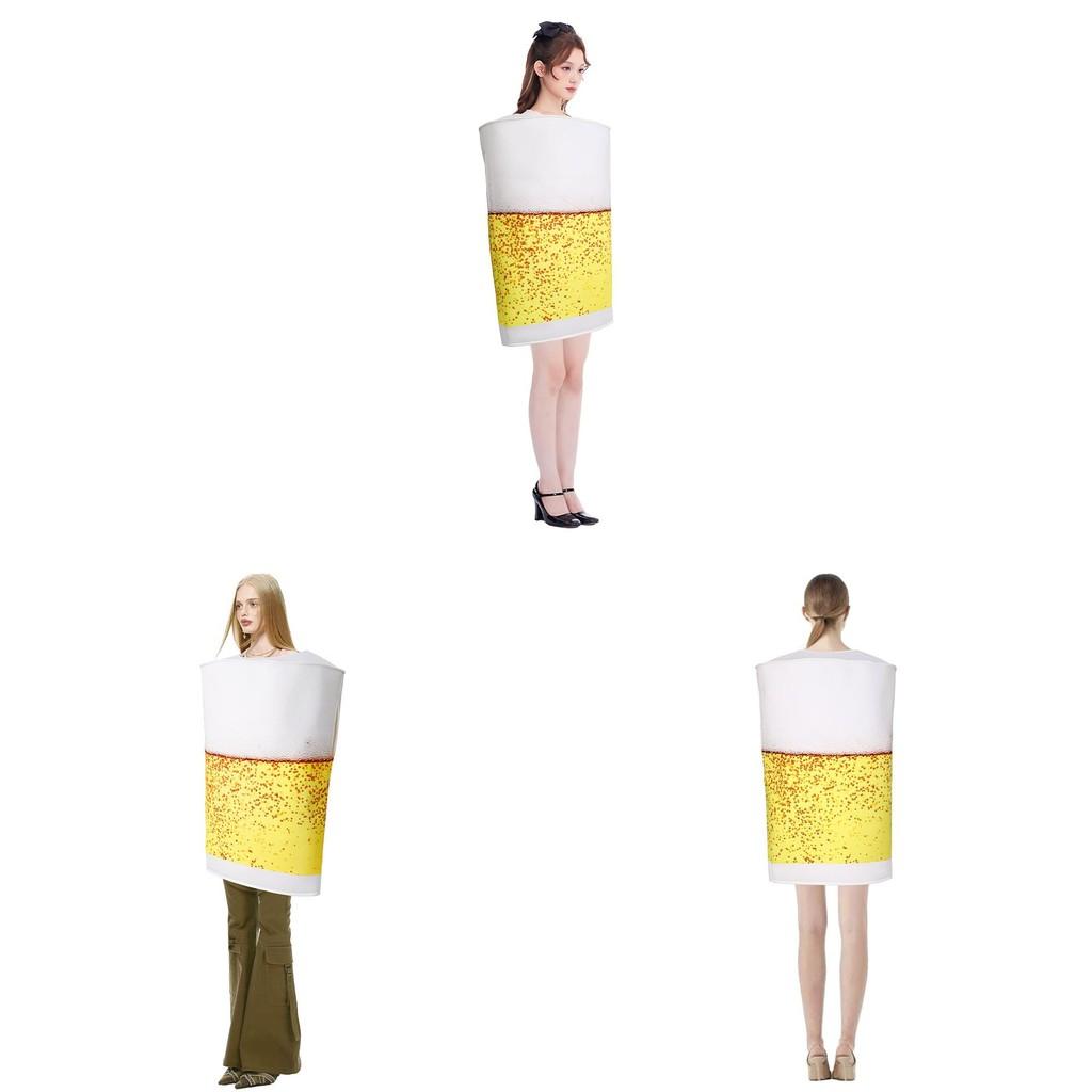 Beer Mug Cosplay Costume Adult Halloween Party Stage Performance Fashion Gift