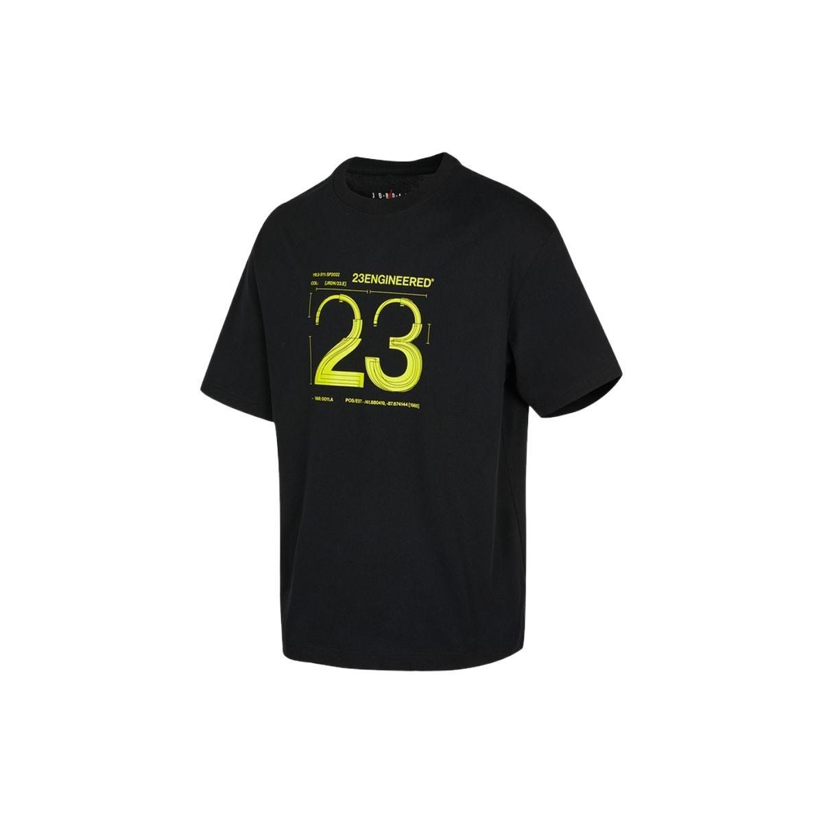 Men s Air Jordan SS22 23 Engineered Printing Short Sleeve Black T-Shirt DH8914-010 XXL