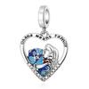 925 Silver Princess & Couple Dangle Charms Fit European Bracelets, Enamel & Crystal Beads for Women DIY Jewelry