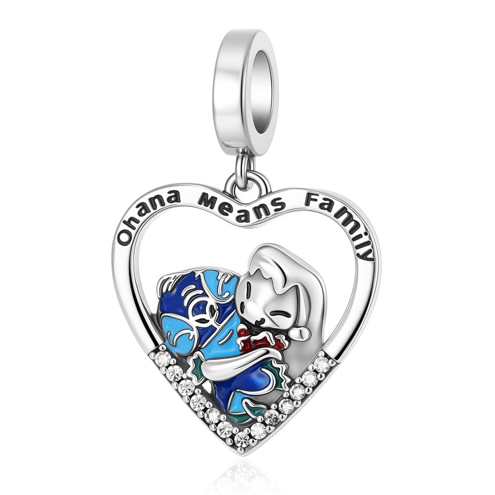 925 Silver Princess & Couple Dangle Charms Fit European Bracelets, Enamel & Crystal Beads for Women DIY Jewelry
