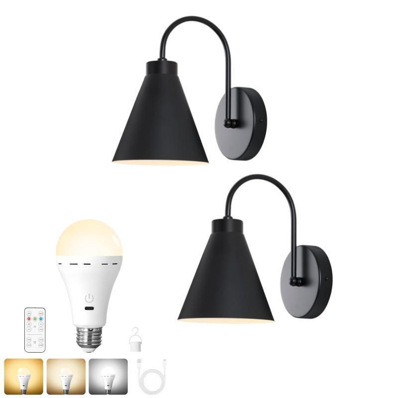 

Скандинавский креативный беспроводной настенный светильник на батарейках для спальни, прикроватной тумбочки, коридора или балкона. No Bulb