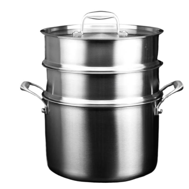 Stainless Steel Multi-Function Soup Pot Steamer Set